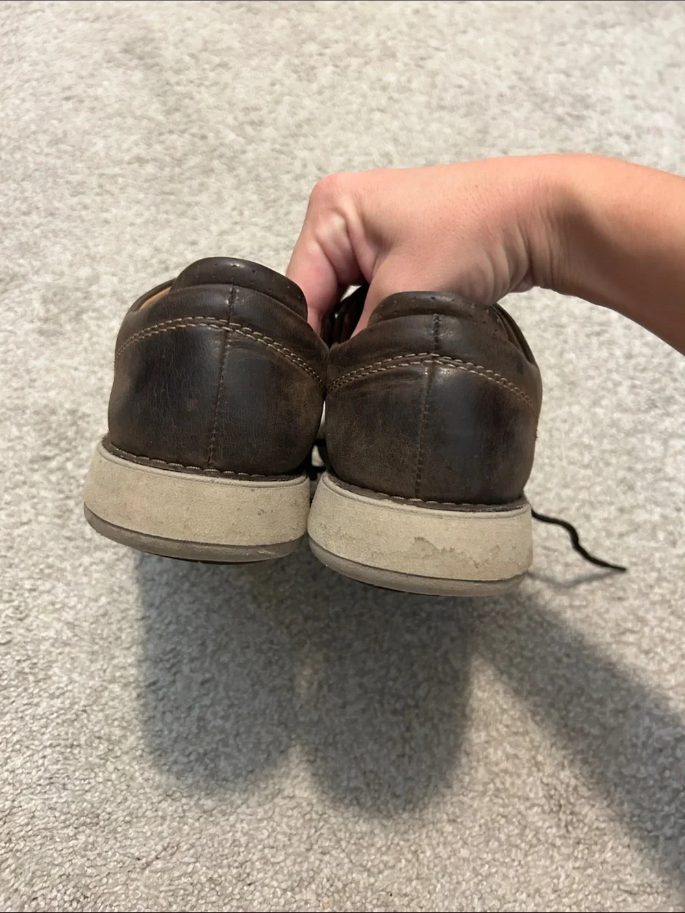 Clarks Dark Brown Leather Lace-Up Oxfords